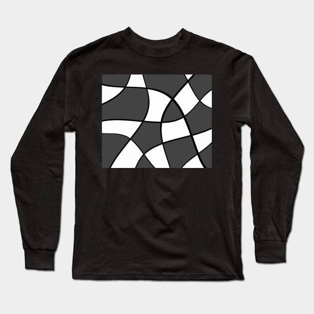Abstract - gray, black and white. Long Sleeve T-Shirt by kerens